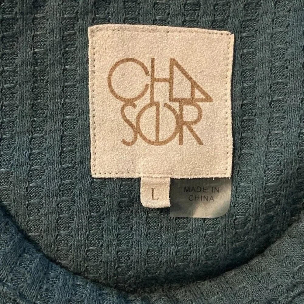 Chaser Waffle Thermal Tunic Top Outdoor Minimalist Comfort Boho Neutral L